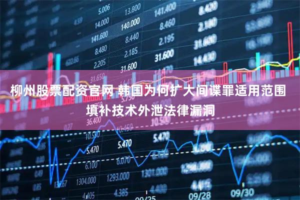 柳州股票配资官网 韩国为何扩大间谍罪适用范围 填补技术外泄法律漏洞